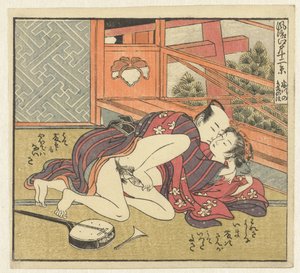 三味線でラブカップル 江戸十二景（連載タイトル） 風流江戸十二景