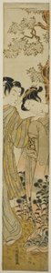桜の木の下の恋人たち 作： Isoda Koryusai