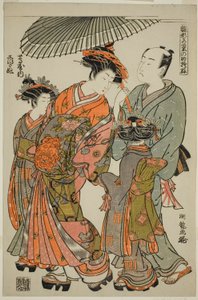 蔦屋の塩ぎぬ 「ファッションモデル ひながたわかなのはつもよう」シリーズより 作： Isoda Koryusai