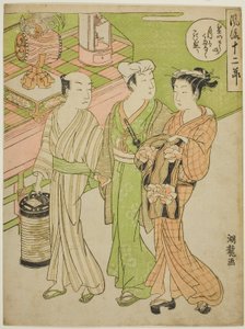 連載「おしゃれ十二月（ふりゅうじゅうにせつ）」より 六月のお盆 作： Isoda Koryusai