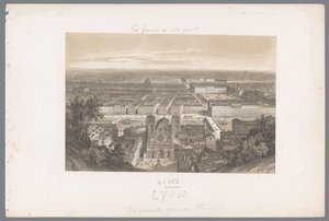 Zicht op Lyon en de kathedraal vanaf Fourvière ライオンズ。 フルヴィエールから撮影した一般的なビュー Hedendaags Frankrijk (シリーズタイトル) フランスの今（シリーズタイトル）