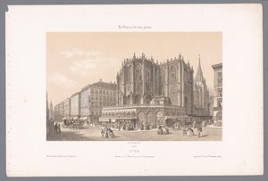 Zicht op de kerk Saint-Nizier en de rue de l