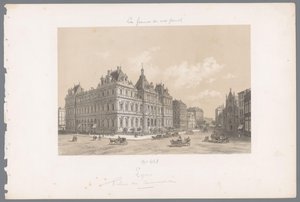 リヨンのブルス宮殿の眺め ライオンズ。 パレス オブ コマース 現代フランス（シリーズタイトル） La France de nos jours（シリーズタイトル） 作： Isodore Laurent Deroy