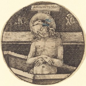 悲しみの人としてのキリスト 作： Israhel van Meckenem