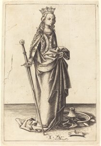 セントキャサリン、c。 14801490。 作： Israhel van Meckenem