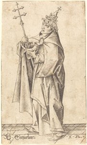 聖コルネリオ、c。 1470年。 作： Israhel van Meckenem