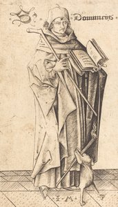 聖ドミニク、c。 1470年。 作： Israhel van Meckenem