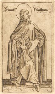 聖マティアス、c。 14701480。 作： Israhel van Meckenem