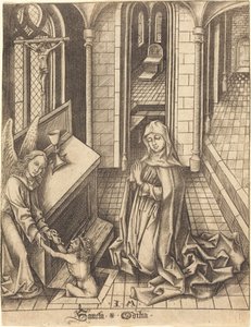 聖オッティリア、c。 14751480。 作： Israhel van Meckenem
