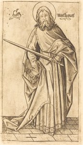 聖パウロまたは聖マタイ、c。 14701480。 作： Israhel van Meckenem