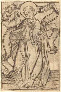 聖ペテロ、c。 1465年。 作： Israhel van Meckenem