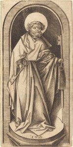 聖ペテロ、c。 14901503。 作： Israhel van Meckenem