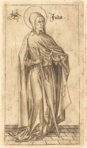 Saint Simon ZealotsまたはSaint Judas Thaddeus、c。 14701480。 作： Israhel van Meckenem