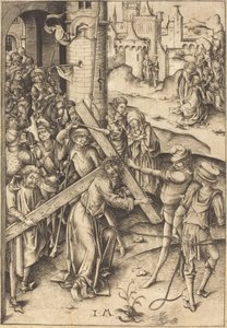 十字架のベアリング、c。 1480年。 作： Israhel van Meckenem