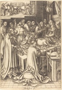 処女の死、c。 14901500。 作： Israhel van Meckenem