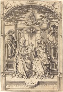 聖家族、c。 14751480。 作： Israhel van Meckenem