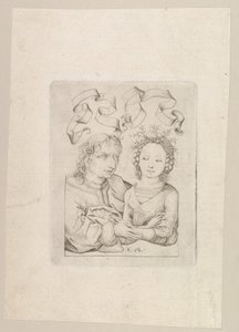 不一致のカップル、ca。 1480-90。 作： Israhel van Meckenem