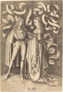 騎士と貴婦人、c。 14951503。 作： Israhel van Meckenem