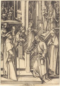聖母のプレゼンテーション、c。 14901500。 作： Israhel van Meckenem