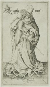 聖アンソニー 作： Israhel van Meckenem the younger
