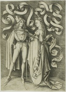 騎士と貴婦人 作： イスラエル・ファン・メッケネム