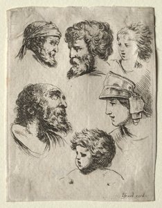 絵を学ぶための本：6人の肖像画 作： Israël Henriet