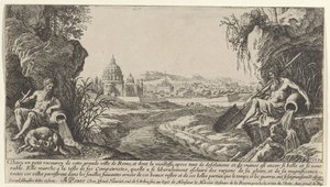 2 つの川の神々 とローマのビュー パリとローマの眺め (連載タイトル) 作： Israël Silvestre