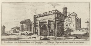 Veduta del Arco di Septimio Severus, et del Campidoglio 作： Israël Silvestre
