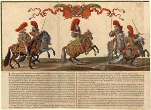 1662年、1670年にパリで与えられたグランド・カヴァルケード。 作： Israël Silvestre the Younger