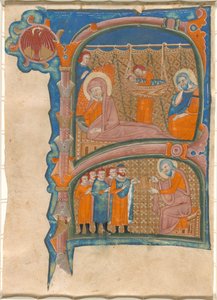 洗礼者ヨハネの誕生と命名 作： Italian 13th Century