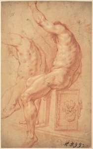 座っているヌード 作： Italian 17th Century