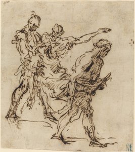 体を運ぶ人物 作： Italian 17th Century