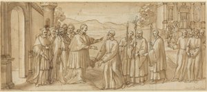 サン・カルロ・ボロメオとサン・フィリッポ・ネーリの出会い 作： Italian 17th Century