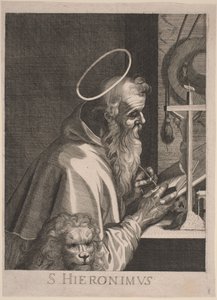 聖ジェローム 作： Italian 17th Century, after Aegidius Sadeler II