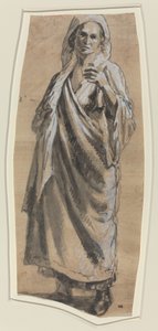 立っている女性の研究 作： Italian 18th Century