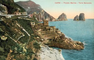 カプリ島、イタリア、ピッコラマリーナ、トッレサラチェーナ 作： Italian Photographer