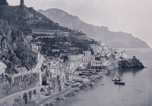 イタリアアマルフィ（モノクロ写真 作： Italian Photographer