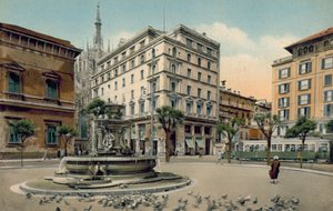 ミラノ／ミラノ：フォンタナ広場（カラー写真） 作： イタリアの写真家