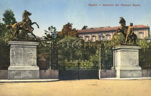 ナポリ、イタリア、王宮庭園