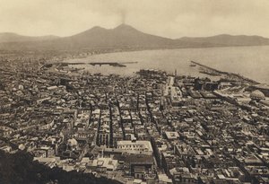 ナポリ：パノラマ・ダ・ス・マルティーノ（モノクロ写真 作： Italian Photographer