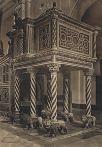 ナポリ：ラヴェッロ、ドゥオモ、パルピット（モノクロ写真 作： Italian Photographer