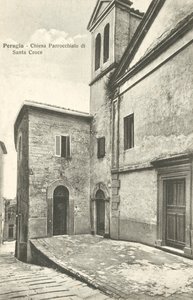 ペルージャ：サンタ・クローチェ教区教会（モノクロ写真） 作： イタリアの写真家