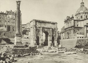 フォカスの柱を持つセプティミウスセウェルスのアーチ、フォロロマーノ 作： Italian Photographer