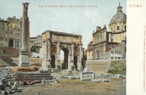 ローマ、イタリア、アーチオブセプティミウスセウェルス、ラコロンナディフォカ 作： Italian Photographer