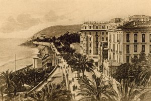サンレモ、エンプレスウォーク（モノクロ写真 作： Italian Photographer
