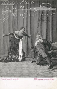 トスカ」のシーン（モノクロ写真 作： Italian Photographer
