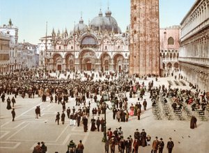 セントマークススクエア、ヴェネツィア、1890〜1900年 作： Italian Photographer