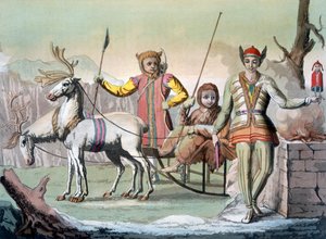 側近のヤクティのシャーマン、シベリア、1820年代〜30年代 作： Italian School