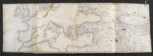 追加。 21592、f.1r ヨーロッパとアジアの地図。 ポルトラーノ、21 のマップで、両方の半球 (ベラム) の国 作： Italian School