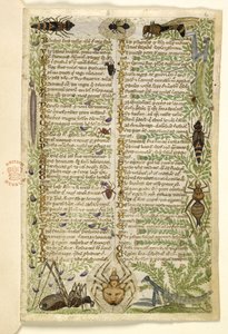 MS 28841 f.006r 7 つの悪徳に関する散文論文と、フリードリヒ 2 世の時代のシチリアの歴史からの出来事に関する詩からの葉、Cocharelli、c.1330-40 を追加